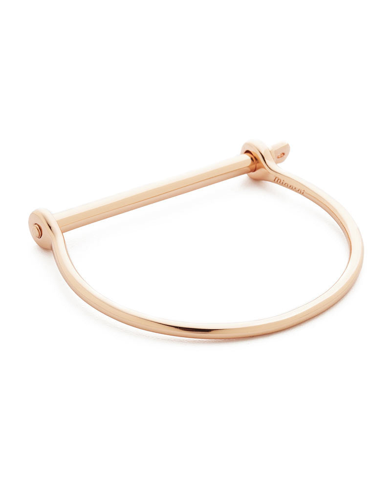 Classic Screw Cuff Bracelet, Rose Gold