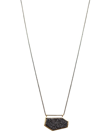 One Oak Black Druzy Necklace Stella