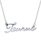 Silver Taurus Name Plate Necklace