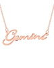 Rose Gold Gemini Sign Necklace