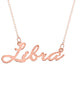 Libra Sign Necklace Rose Gold