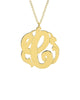 Personalized Cursive Script Single Initial Necklace