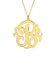 Personalized Cursive Script Single Initial Necklace