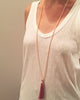 Zacasha |  Pink and Cream Tassel Necklace
