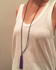 Zacasha |  Purple and Teal Tassel Necklace