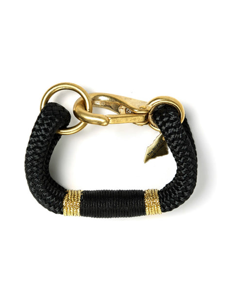 the ropes maine black and gold braid bracelet