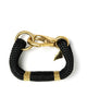 The ROPES | Black Yacht Braid Black & Gold Bracelet