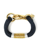 The ROPES | Navy Yacht Braid Gold & White Bracelet