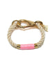 pink natural gold ropes maine bracelet