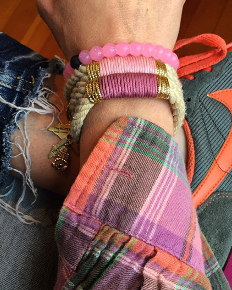 The ROPES | Gold and Pink Camden Rope Bracelet – Online Jewelry Boutique