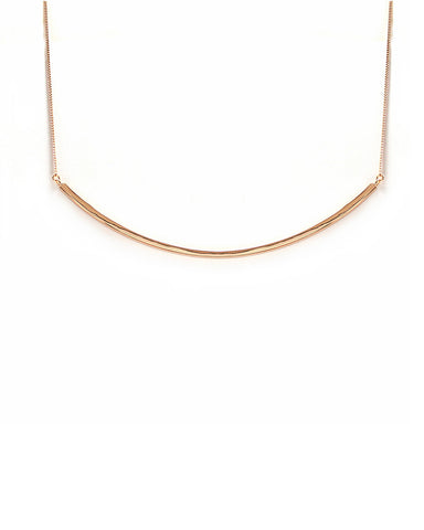 Rose Gold Melanie Auld Bar Collar Necklace