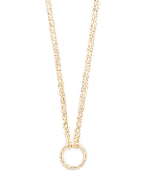 shashi gold circle necklace