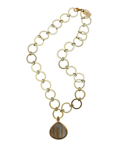 Sirissima Teardrop Link Necklace  