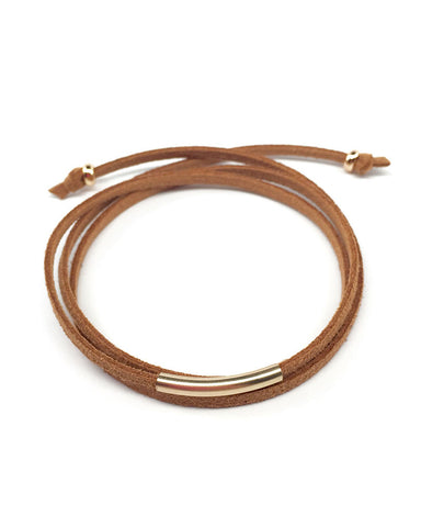 tan leather wrap bracelet