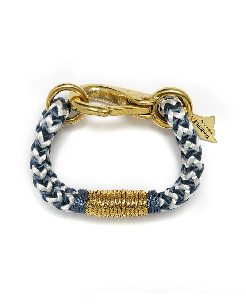 blue chevron the ropes blue and gold bracelets designer womens jewelry