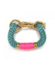 The ROPES | Kennebunkport Teal Gold & Pink Bracelet
