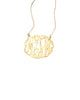 Personalized Cursive Script Initials Necklace