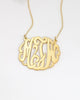 Personalized Cursive Script Initials Necklace