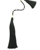Zacasha |  Black Multi Tassel Necklace