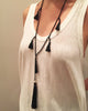 Zacasha |  Black Multi Tassel Necklace