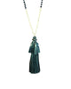 Zacasha | Vintage Style Blues Tassel Pearl Necklace