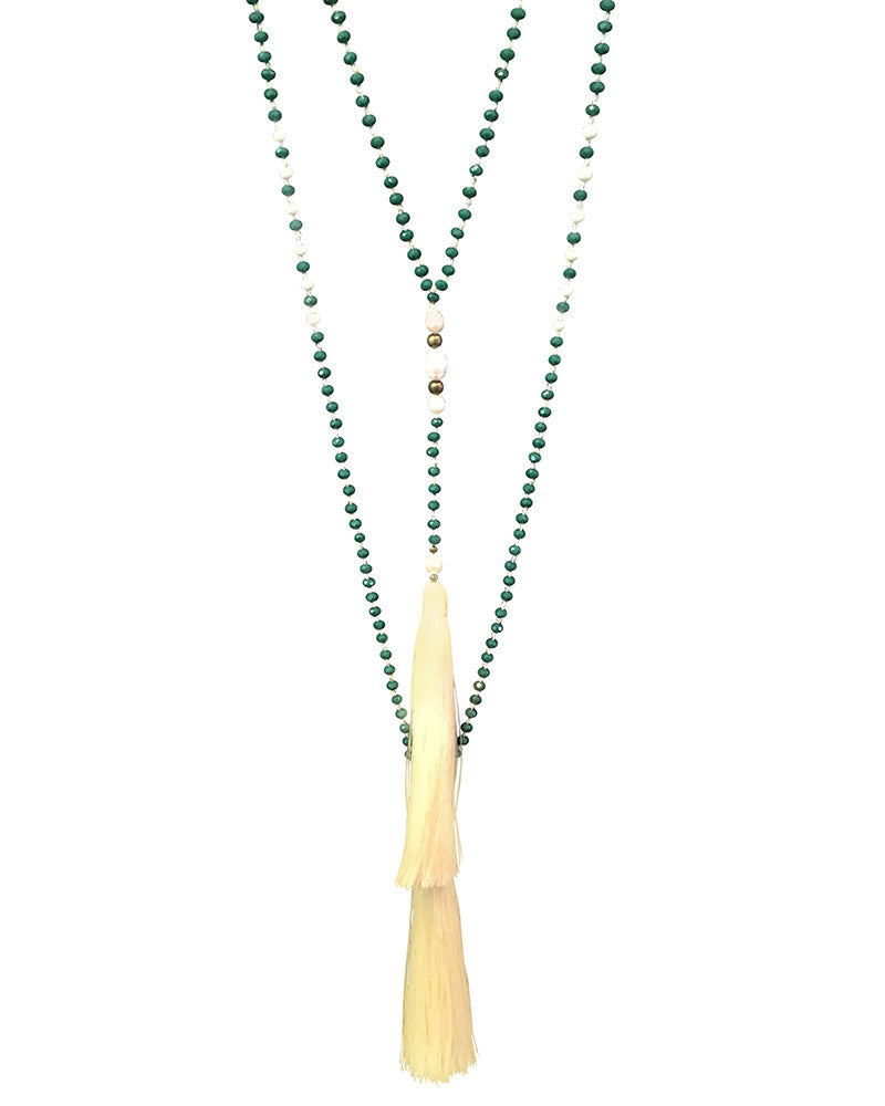 6-7 MM Freshwater Cultured Pearl Tassel Necklace in 18K Yellow Gold Over  Sterling Silver - 1D71QA