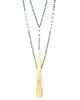 Zacasha | Rosario Pearl Stone Cream Tassel Necklace