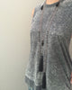 Zacasha | Charcoal Lava Stone Tassel Necklace Set