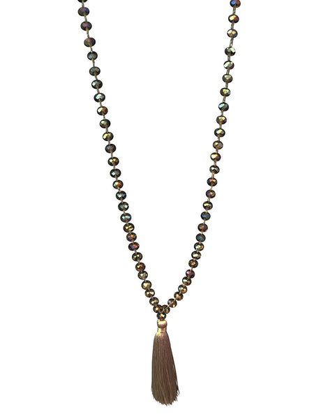 Zacasha Gray Crystal Necklace