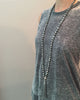 Zacasha | Silver Crystal and Tassel Necklace