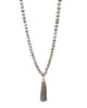 Zacasha | Silver Crystal and Tassel Necklace