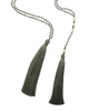 Gray Tassel Necklaces from Zacasha