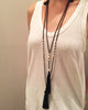Zacasha |  Pearl Black Tassel Necklace Set