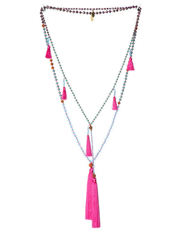 Hot Pink Zacasha Necklace Set