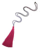 Zacasha | Hot Pink Beaded Tassel Necklace