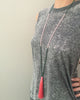 Zacasha |  Coral Pink Single Tassel Necklace