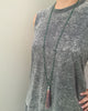 Zacasha |  Multicolored Single Tassel Necklace