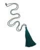 Zacasha | Teal Iridescent Tassel Necklace