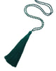 Zacasha | Teal Beaded Tassel Necklace